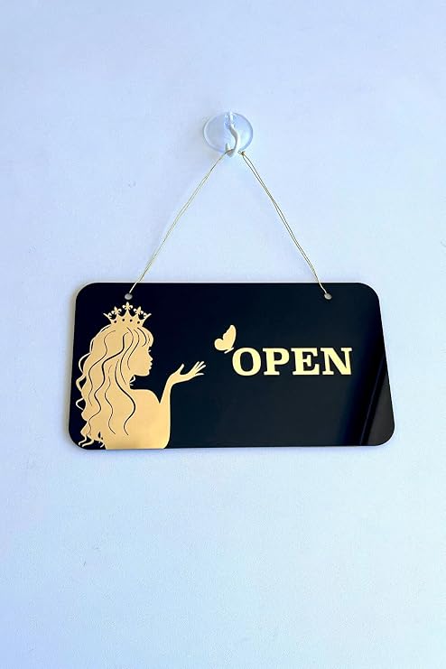 Open/Closed Kapı Tabelası – Kuaför ve Güzellik Salonları için Şık Tasarım