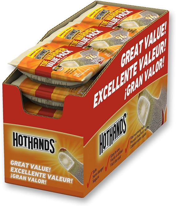 HotHands Toe Warmers - Long Lasting Safe Natural Odorless Air Activated Warmers - Up to 8 Hours of Heat - 72 Pair