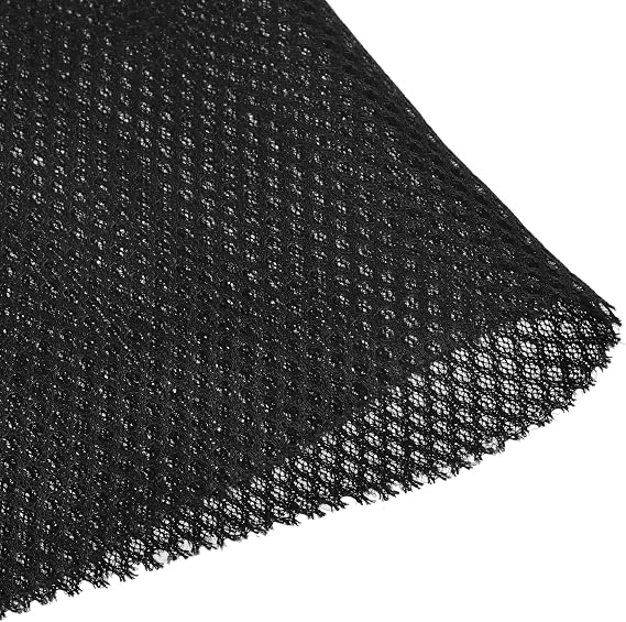 sourcing map Black Speaker Mesh Grill Cloth Box Fabric 50x140cm/20x55in