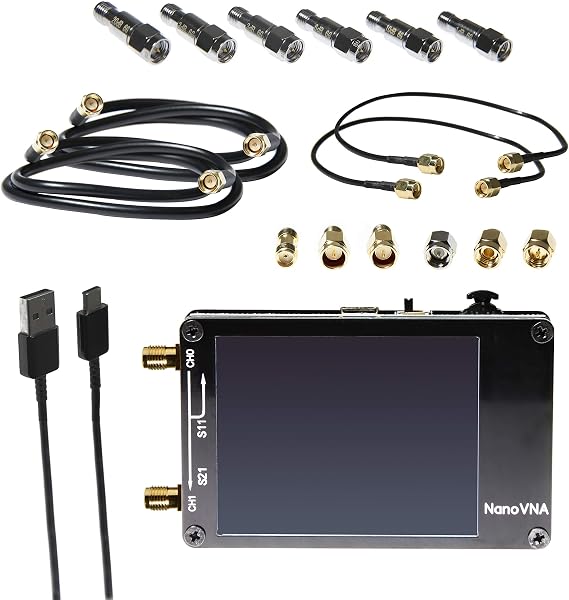 NanoVNA Bundle - Open Hardware Vector Network Analyzer Kit from Authorized Distributor. Includes 50kHz-900MHz+ Portable VNA with EMI Shielding, SOLT Calibration Kit, 6pc Attenuator Kit and Much More!