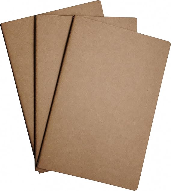 Wanderings A5 Lined Travelers Notebook Refill Paper / A5 Diary Replacement 5.5 x 8.3 / 14 cm x 21 cm 3 Booklets 240 Lined Pages Refill Pages for Travel Diaries Journals Planners