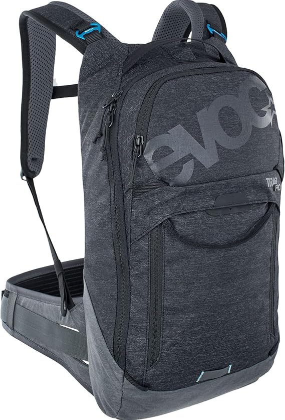 EVOC TRAIL PRO Protective backpack for trail running (10l, 16l or 26l, sizes: S/M L/XL, extremely lightweight, large hip stabilisers, 3l water pocket)