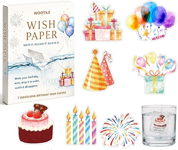 Make A Wish Dissolving Paper Birthday Dissolves Water in Dissolve Paper