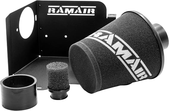 Ramair Filters JSK-103 Full Intake Induction Kit with Heatshield, Black