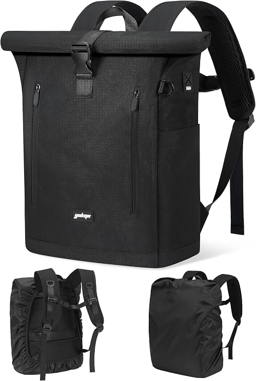 Roll Up Backpack for Men Women, Waterproof Casual Backpack