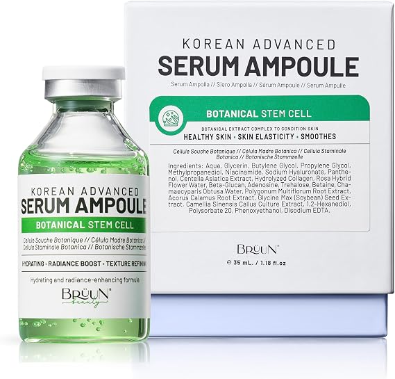 BRÜUN SC - Control Stem Cell Serum Ampoule - Micro Needling Korean Booster for Face and Body to Use with and without Derma Pen Microneedling Skin Care Serum 1.18 fl.oz