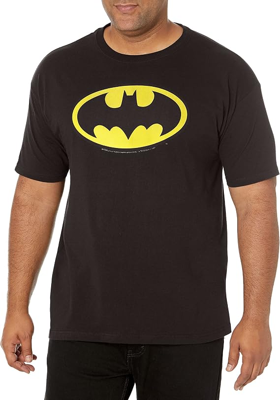 DC Comics Men's Batman - Basic Logo T-Shirt Batman - Basic Logo T-Shirt (Pack of 1)