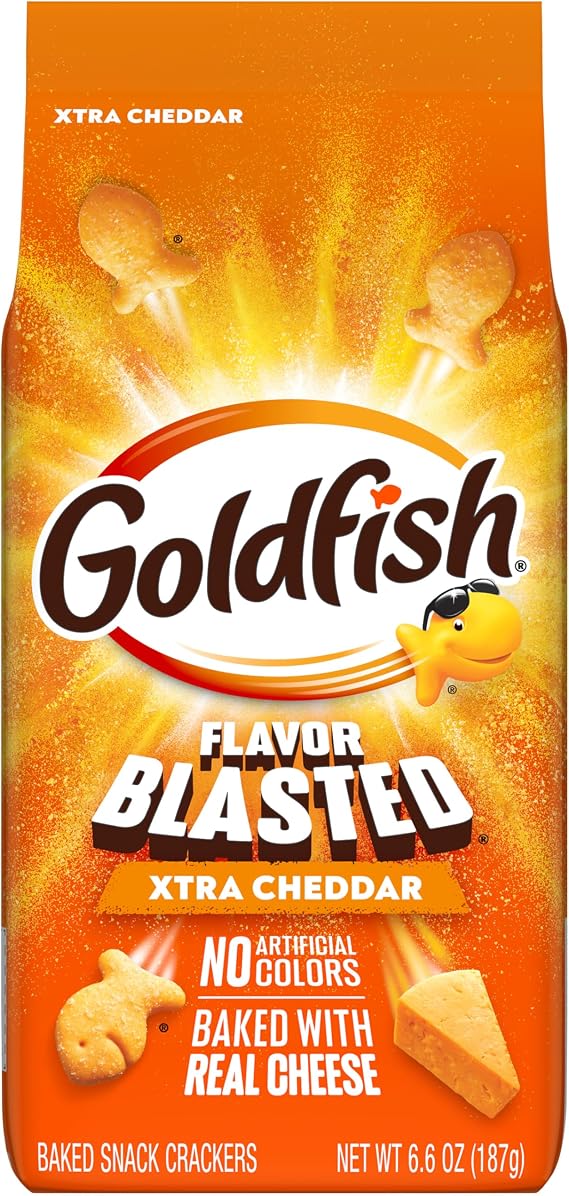 Pepperidge Farm Goldfish Flavor Blasted Xtra Cheddar Crackers, 6.6 oz. Bag