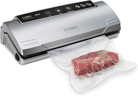 CASO VC 10 - Compact Household Vacuum Sealer - Food Vacuum Machine - 30 cm Long and Stable Welding Seam - Free Food Manager App - Silver