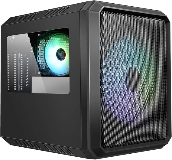 iTek Case QBO 8 EVO Micro ATX USB3 200+120mm ARGB Fan Card Reader 3X Trasp Window Black