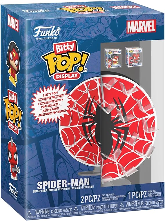 Funko Bitty Pop! Display: Spider-Man Web with Woman & Spider-Punk