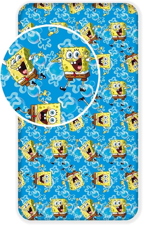 Jerry Fabrics Spongebob Sponge Bob Squarepants Flat Sheet 90 x 200 + 25 cm