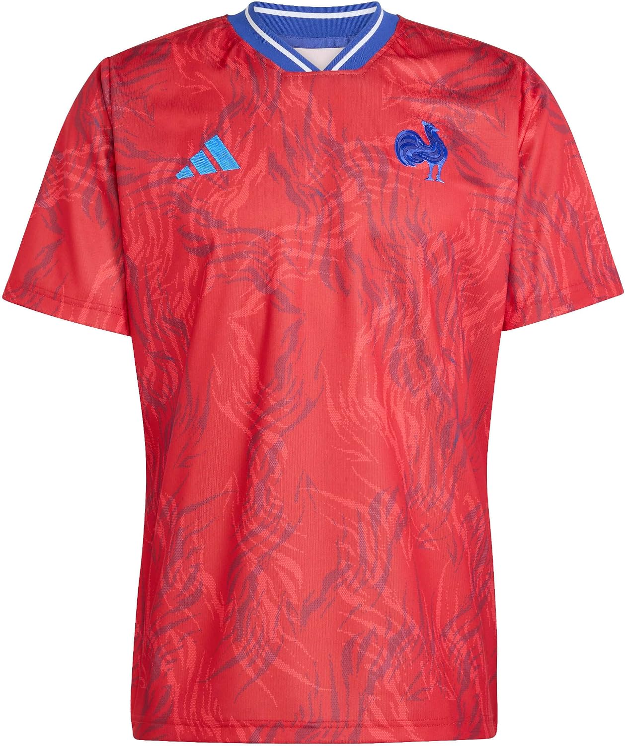 adidas Men's France Rugby Prematch Short Sleeve (Pack of 1)