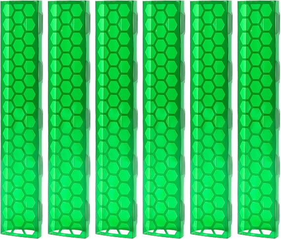 Plastic D Shape Sphagnum Moss Pole for Climbing Plants - 6 Pcs 17 Inch 43cm Plastic Stackable Plant Support, Designed for Monstera & Indoor Plants with Enhanced Stability (Clear Green)