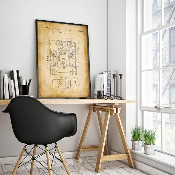 Pegziz pgzzNM1663 Dekoratif Sanatsal Disket Patent Posteri 50x70cm.
