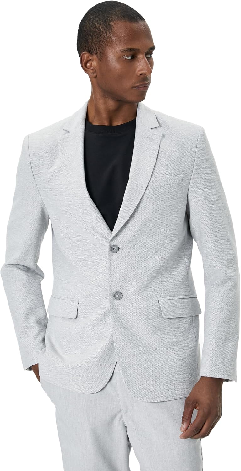 Blazer Jacket Slim Fit Pocket Detailed Button