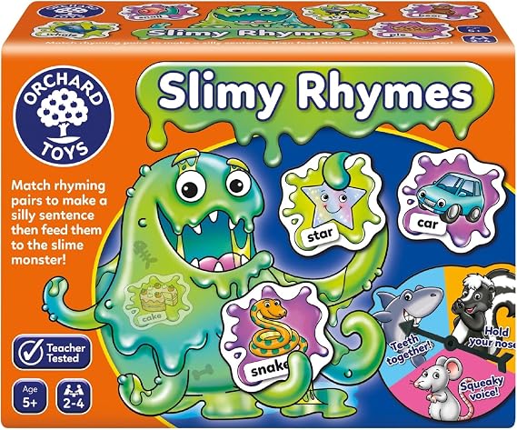 Orchard Toys Slimy Rhymes, Educational Rhyming Game, Helps Teach Rhyming Words, Literacy Game, Educational Toy, Age 5+ Years