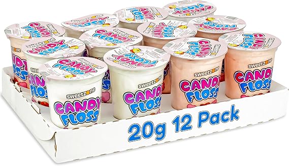 Sweetzone Candy Floss 20g x12 Pack Halal Tub