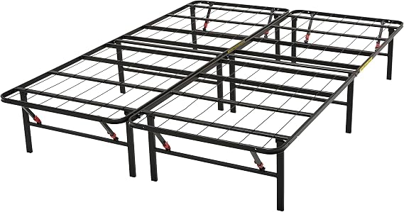 Amazon Basics Folding Platform Bed Frame No Tools Required for Assembly Underbed Storage