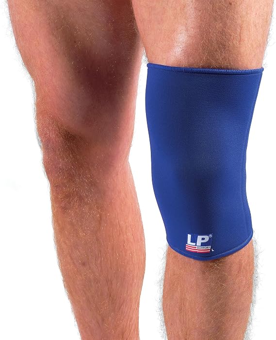 SUNWISE Men's LP Closed Patella, Neoprene Support-Arthritis Pain Relief, Knee Compression Support & Sports Injury Rehabilitation. Blue Large