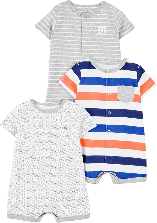 Simple Joys by Carter's Baby Boys 3-Pack Snap-up Rompers Rompers