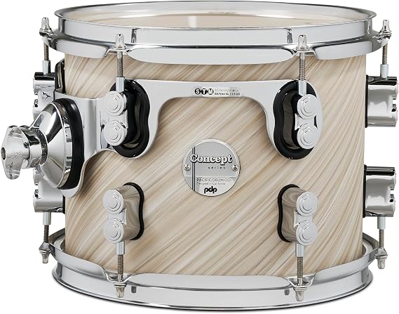 Pacific Drums Concept Maple Tom, 10" x 8", Twisted Ivory Finish Ply