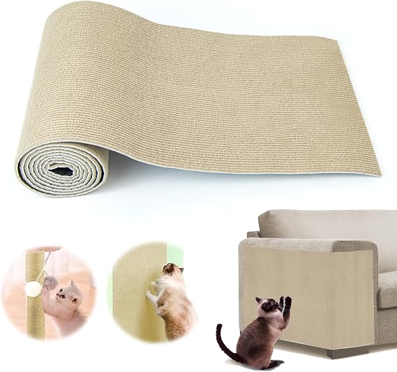 Sofa Scratcher Protector for Cats Wall – 30 x 200 cm, Self-Adhesive Carpet for Cats