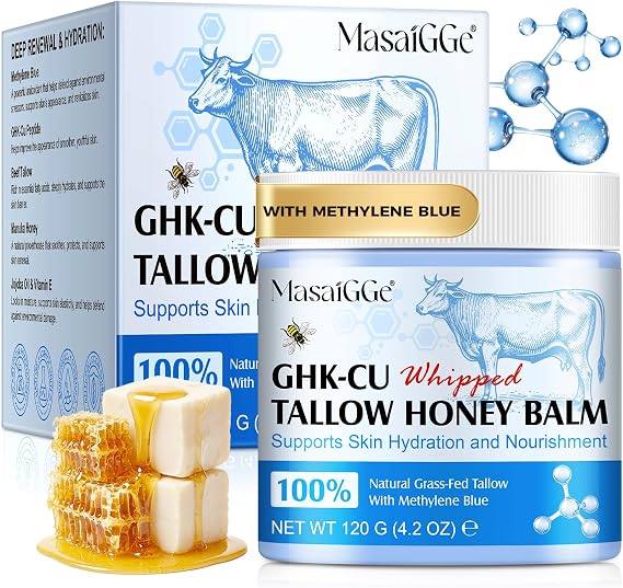 Ghk-cu Peptide Tallow Cream, Copper Peptides Ghk-cu Tallow Cream, | 120g Deep Repair Cream for Face and Body