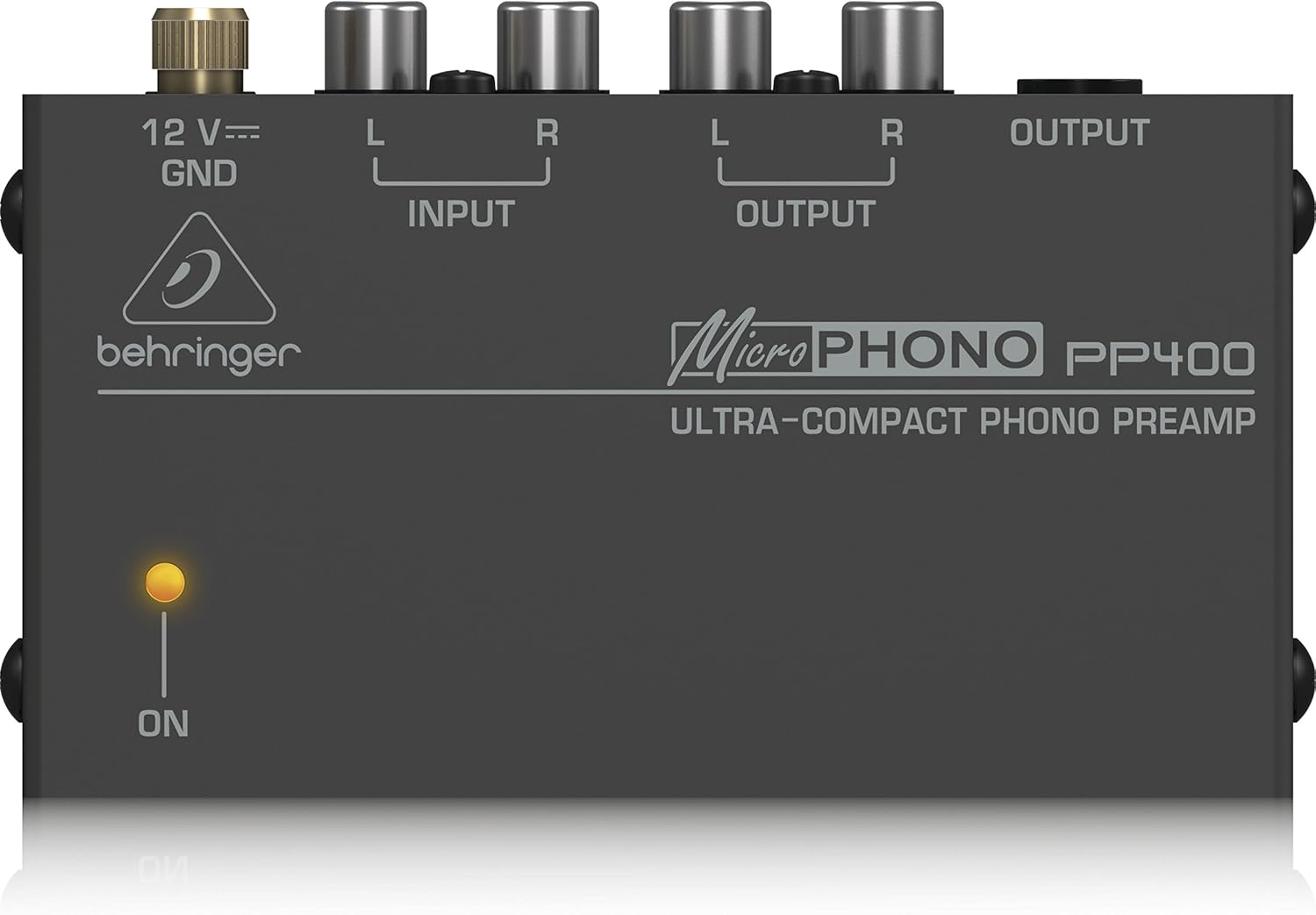 Behringer MICROPHONO PP400 Ultra-Compact Phono Preamplifier for Turntables with Magnetic Cartridges (MM) RCA & 1/4 TRS Outputs