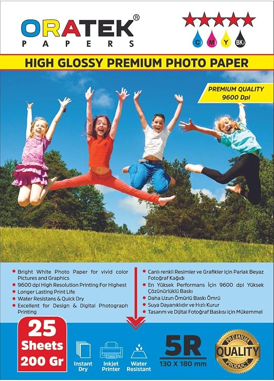 Epson T664/6641 Et3600 Evertday Premium Parlak 13X18Cm Fotoğraf Kağıdı 200 Gr25 Adet, Beyaz