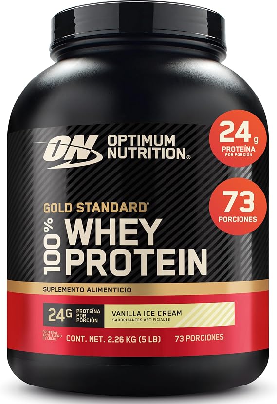 Gold Standard 100% Whey Protein, Vanilla Ice Cream, 5 lbs 2.27 kg Genuine US Manufacturer