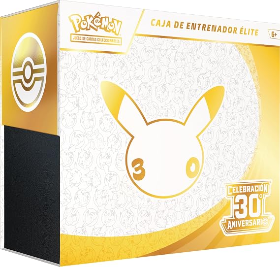 Pokémon: JCC Pokémon 30th Anniversary Celebration Elite Trainer Box (1 Promo Card with Expanded Illustration, 9 Upgrade Envelopes and Premium Accessories)