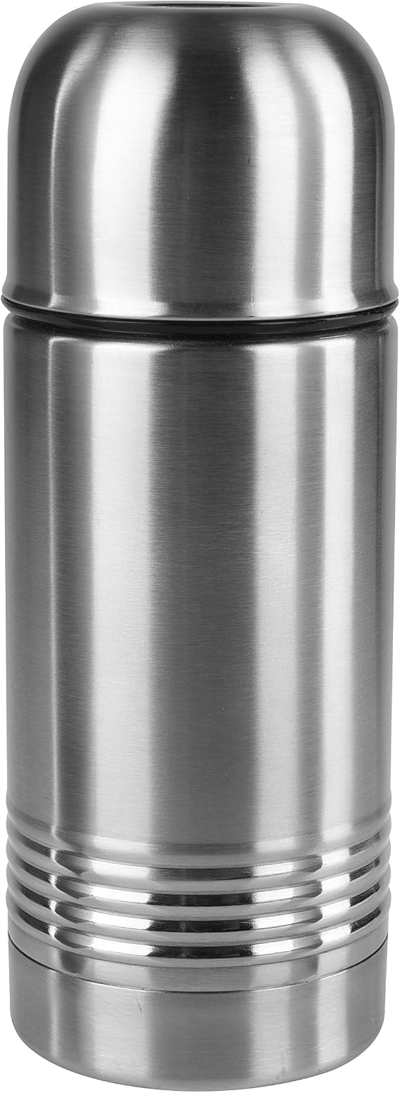 Tefal Senator Vacuum Flask, Stainless Steel, Silver, 7.5 x 7.5 x 19 cm