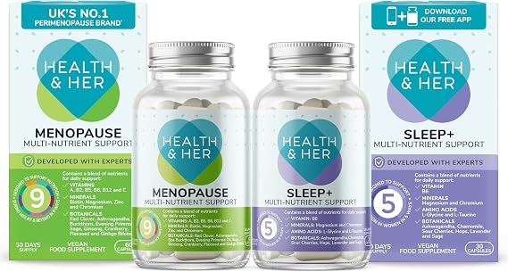 Health & Her Menopause Day & Night Supplements for Women, 30 Day Supply