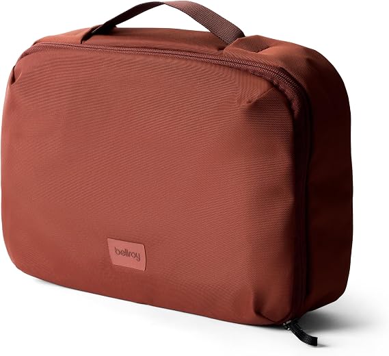 Bellroy Hanging Toiletry Kit Plus 8L, Travel Toiletry Bag - Clay