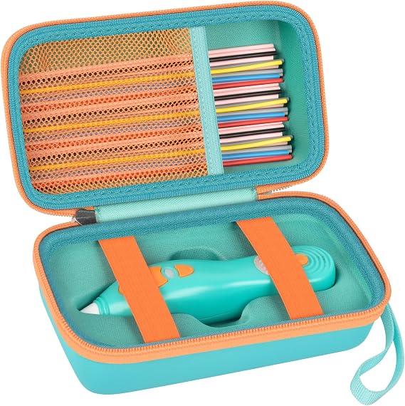 ANKHOH Case Compatible with 3Doodler Start+ Essentials (2025) for 3D Pen Set for Kids, Storage Organizer Holder for Printing Filament Refill and Micro-USB Charger (Box Only) (Green)