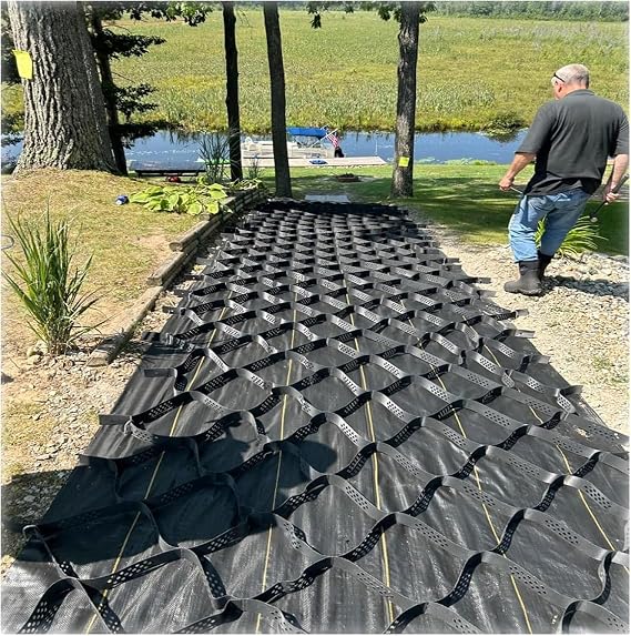 Slope Yard Geo Grid 2" Height - Driveway Stabilization Grid for Gravel, Soil, Rocks, and Grass - Multi-Size Options(20x32ft/6x10m W x L)