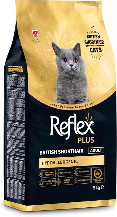 REFLEX PLUS British Shorthair Yetişkin Kedi Maması 8KG