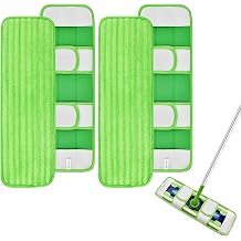 4 Pack Microfiber Mop Pads for Swiffer XL Mops Reusable Wet and Dry Mopping Cloths Compatible with Swiffer Sweeper XL,Washable XL Mop Refills Replacement for All Hardwood Dry & Wet Cleaning.