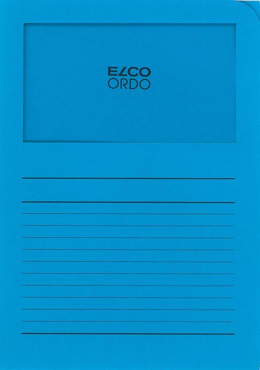 ElcoOrdo Classico Organisation Folder - Bright Blue (Pack of 10)