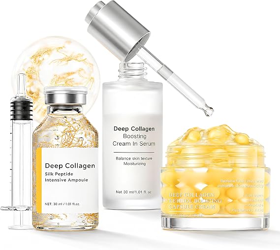 Deep Collagen Silk Peptide Serum+Wrinkle Filler Collagen Serum+RetinolCream