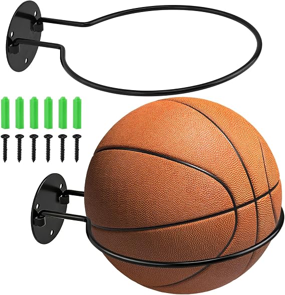 2 Pcs Ball Holders for Wall,Ball Wall Storage Rack for Display
