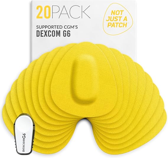 Not Just a Patch Dexcom G6 Patches- 20 Pack, Yellow