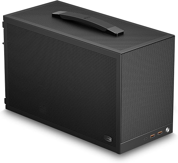 PCCOOLER CPS K101 MESH PC Case, 11.9L Portable Desktop Mini-ITX Case, 4-Sided SPCC Mesh Panel, 3 Standard 12015mm Fans, Clip-on Quick Release Side Panels, Gery PCIe Riser Cable Sold Separately