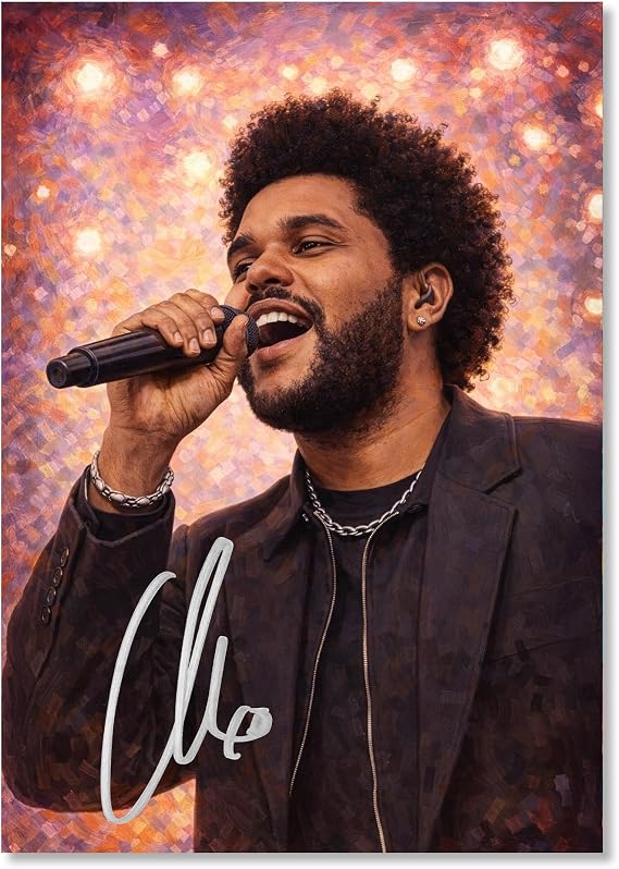AllStarMedia Tribute to The Weeknd Inspired Poster Print | After Hours Til Dawn & Hurry Up Tomorrow | Fan Art Gift | Music Wall Art | Limited Edition Print | A4 Unframed (30 x 21 CM)