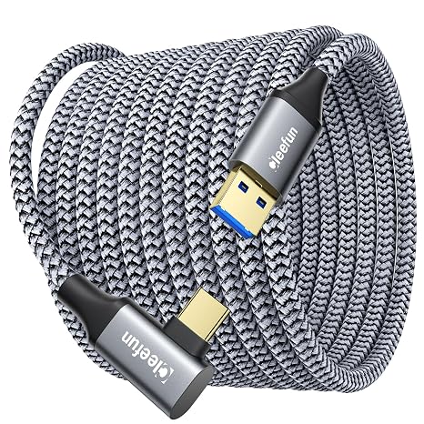 CLEEFUN Link Cable 5m Long Type A to C for Meta Quests3/2/1/Pico 4 Pro Sync