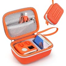 Travel Case Compatible with Yoto Mini 2024 Edition, Hard EVA Storage Bag for Audio & Music Player Player, Audiobook Cards and Charging Cable (Orange)