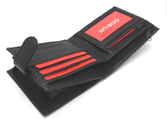 Men's Soft and Secure Leather Wallet with RFID Blocking, Card Slots, ID Window and Coin Pocket