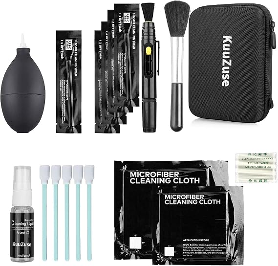 Professional DSLR Camera Cleaning Kit with APS-C Cleaning Swabs, Microfiber Cloths, Lens Cleaning Pen, for Camera Lens, Optical Lens and Digital SLR Cameras