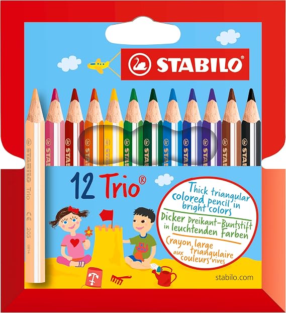 STABILO - triangular colored pencil - Trio thick short